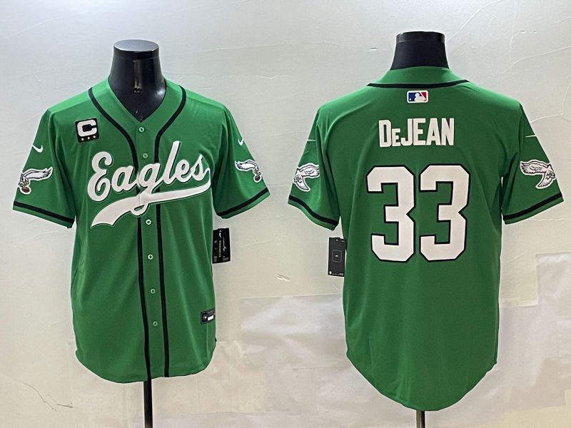 Men Philadelphia Eagles #33 Dejean Green three generations Jointly Name 2025 Nike Limited NFL Jersey style 15->philadelphia eagles->NFL Jersey